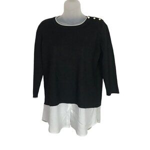 Karl Lagerfeld Black And White Sweater Size  M